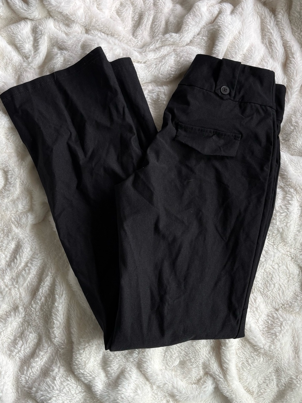 SHEIN Black Women's Straight-Leg Trousers